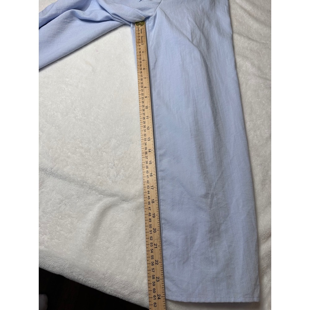 ASTR the Label Strapless Wrap Front Wide Leg Jumpsuit Light Blue XS Smocked Back - Picture 5 of 9